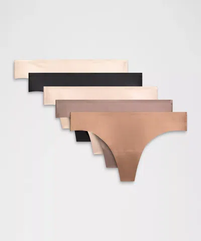 Lululemon Invisiwear Mid-rise Thong Underwear In Multi