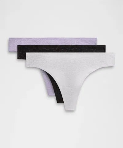 Lululemon Invisiwear Mid-rise Thong Underwear Performance Lace 3 Pack