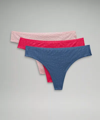 Lululemon Invisiwear Mid-rise Thong Underwear Performance Lace 3 Pack