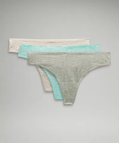 Lululemon Invisiwear Mid-rise Thong Underwear Performance Lace 3 Pack