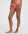 Lululemon Invisiwear Mid-rise Thong Underwear In Pink