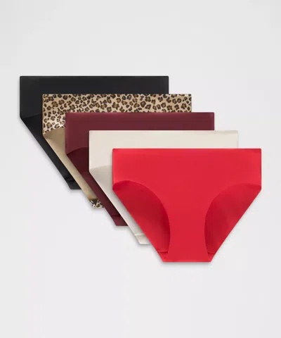 Lululemon Invisiwear Mid-rise Bikini Underwear In Multi