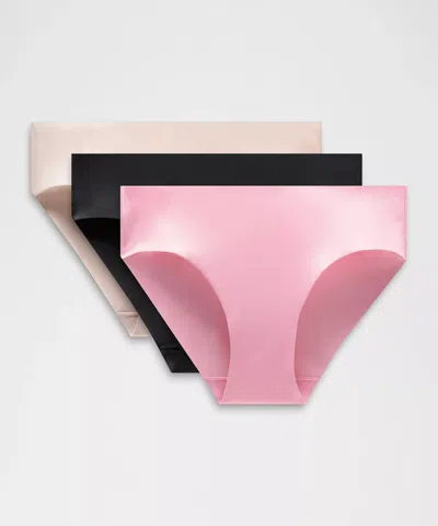 Lululemon Invisiwear Mid-rise Bikini Underwear In Pink
