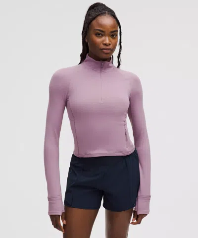 Lululemon It's Rulu Cropped Half Zip In Multi
