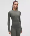 Lululemon It's Rulu Long-sleeve Shirt In Gray