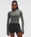 Lululemon It's Rulu Ribbed Cropped Half Zip