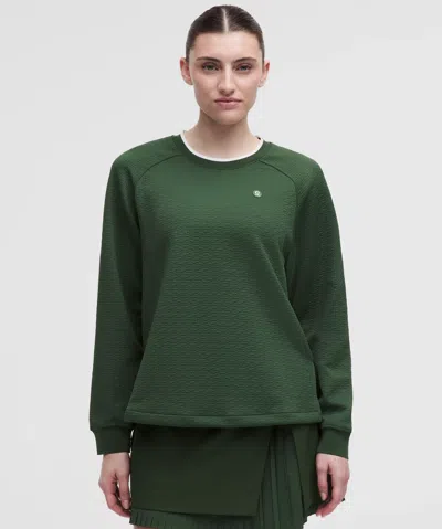 Lululemon Jacquard High-low Golf Pullover In Green