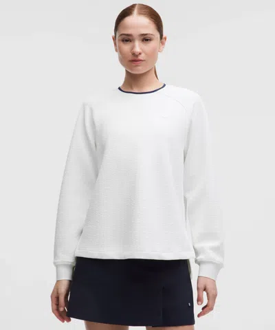 Lululemon Jacquard High-low Golf Pullover In White