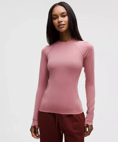 Lululemon Jersey Crewneck Base Layer In Pink
