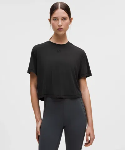 Lululemon Jersey Training Cropped Short-sleeve Shirt