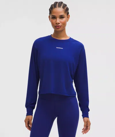 Lululemon Jersey Training Long-sleeve Shirt In Blue