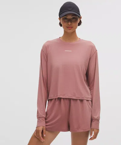 Lululemon Jersey Training Long-sleeve Shirt In Pink