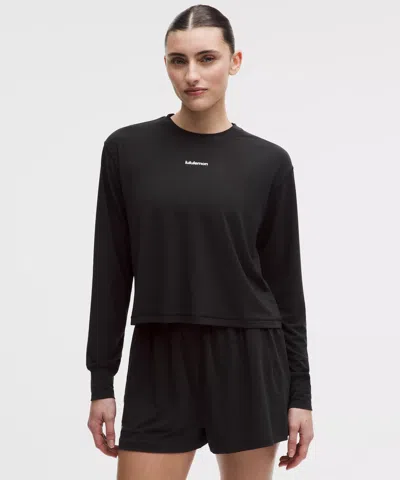 Lululemon Jersey Training Long-sleeve Shirt In Black