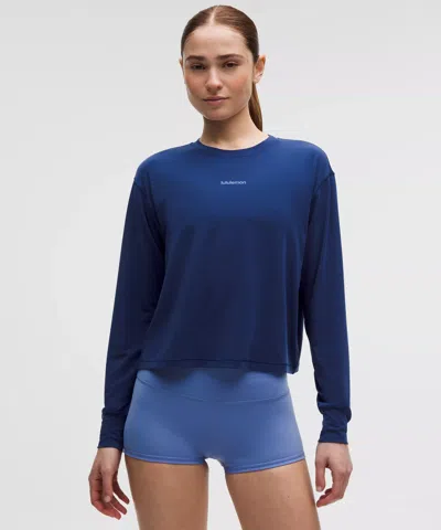 Lululemon Jersey Training Long-sleeve Shirt In Blue
