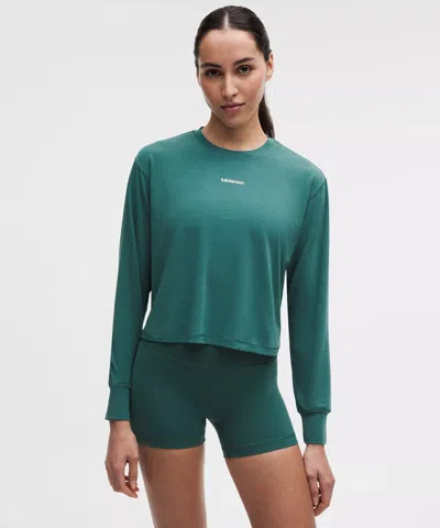 Lululemon Jersey Training Long-sleeve Shirt In Blue