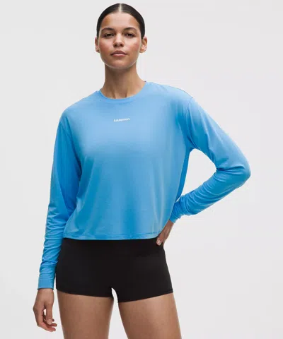 Lululemon Jersey Training Long-sleeve Shirt In Blue