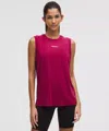 Lululemon Jersey Training Muscle Tank Top Long Wordmark