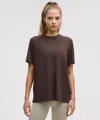 Lululemon Jersey Training Short-sleeve Shirt In Brown
