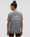 Lululemon Jersey Training Short-sleeve Shirt Run Graphic In Gray