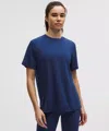 Lululemon Jersey Training Short-sleeve Shirt In Blue