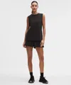 Lululemon Jersey Training Super-high-rise Lined Short 2" In Black