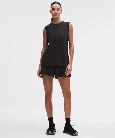 Lululemon Jersey Training Super-high-rise Lined Short 2" In Black