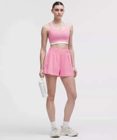Lululemon Jersey Training Super-high-rise Lined Short 2" In Pink