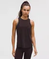 Lululemon Jersey Training Tank Top In Brown