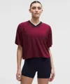 Lululemon Jersey Training V-neck T-shirt In Brown