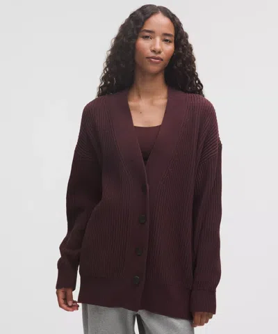 Lululemon Knit Button-front Cardigan In Purple