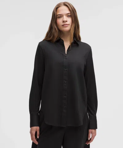 Lululemon Knit Relaxed-fit Overshirt In Black