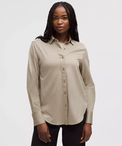 Lululemon Knit Relaxed-fit Overshirt In Brown