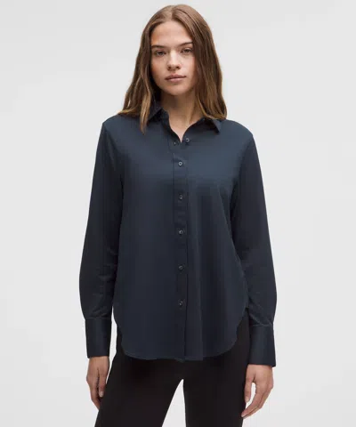 Lululemon Knit Relaxed-fit Overshirt In Black