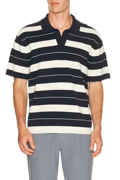 Lululemon Knit Stripe Short Sleeve Polo Shirt In Multi