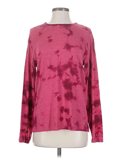 Pre-owned Lululemon Lab Long Sleeve T-shirt In Burgundy