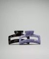 Lululemon Large Claw Hair Clips 2 Pack In Purple