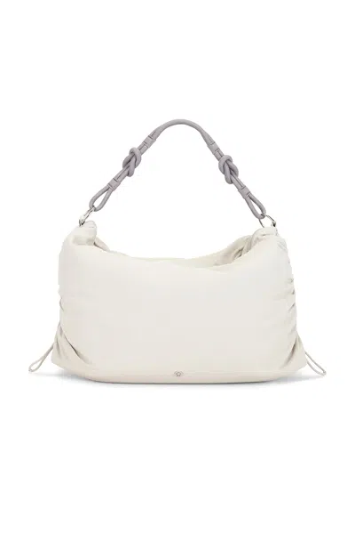 Lululemon Large Convertible Ruched Crossbody Bag In Hailstone Grey  Asphalt Grey  & Silver