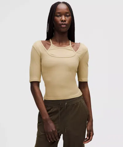 Lululemon Layered-look Ribbed Short-sleeve Shirt