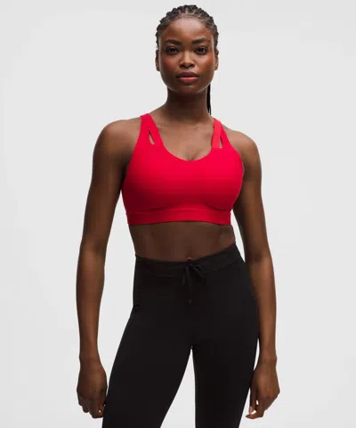Lululemon Levitation Sports Bra In Red
