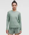 Lululemon License To Train Classic-fit Long-sleeve Shirt In Green