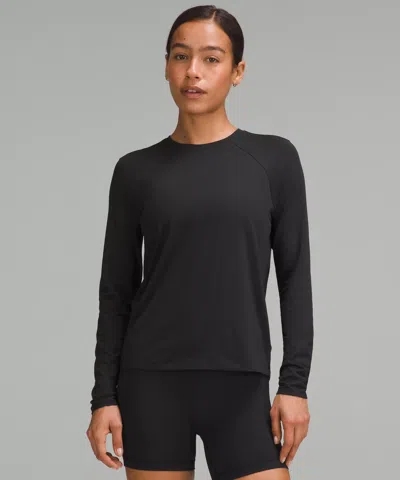 Lululemon License To Train Classic-fit Long-sleeve Shirt In Black