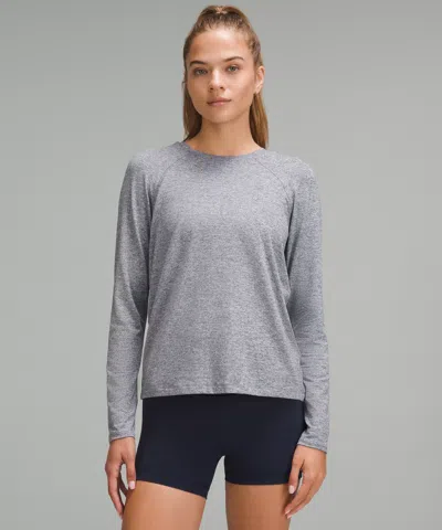 Lululemon License To Train Classic-fit Long-sleeve Shirt In Gray