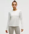 Lululemon License To Train Classic-fit Long-sleeve Shirt In White