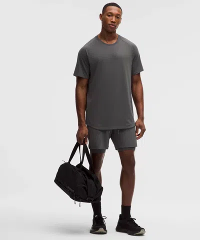 Lululemon License To Train Lined Short 7" In Gray