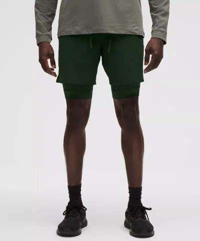 Lululemon License To Train Lined Short 7" Updated In Green
