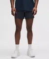Lululemon License To Train Linerless Short 5" Updated In Blue