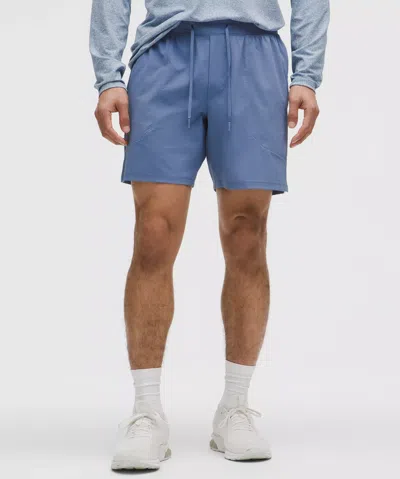 Lululemon License To Train Linerless Short 7" Updated In Blue