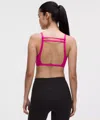 Lululemon Lightlift Open-back Bra In Pink