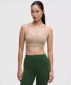 Lululemon Lightlift Open-back Bra In Brown