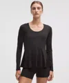 Lululemon Lightweight Flowy Hem Long-sleeve Shirt In Black